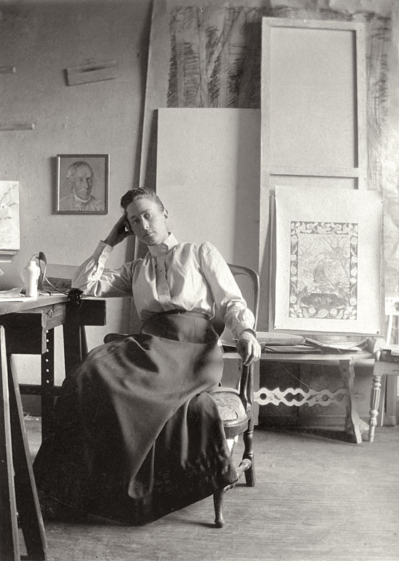 Hilma af Klint im Atelier, ca. 1895  Stiftelsen 