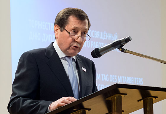 Полномочный посол России в Германии Владимир 
              Гринин, 10.02.2014 Берлин